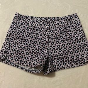 Loft ‘The Riviera’ purple and navy blue printed shorts
